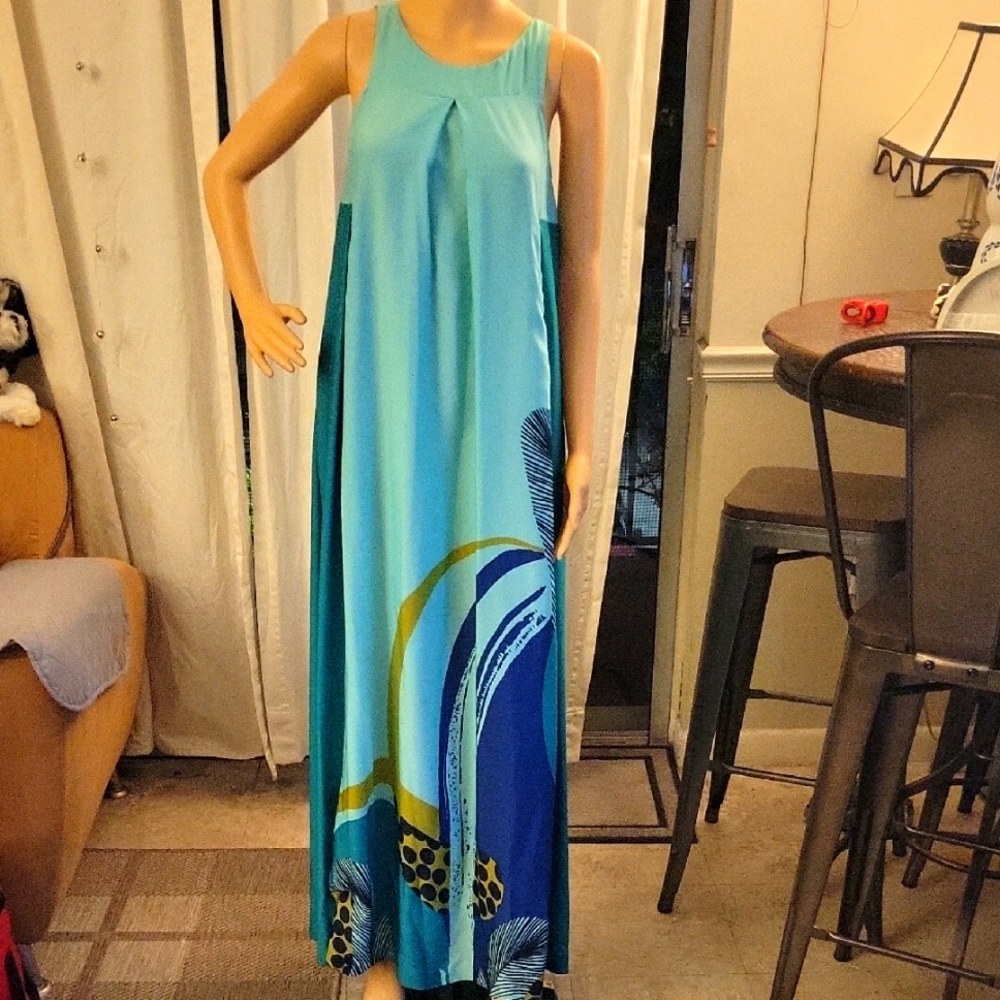 Elegant Blue Sleeveless Maxi Dress By H&M size 2